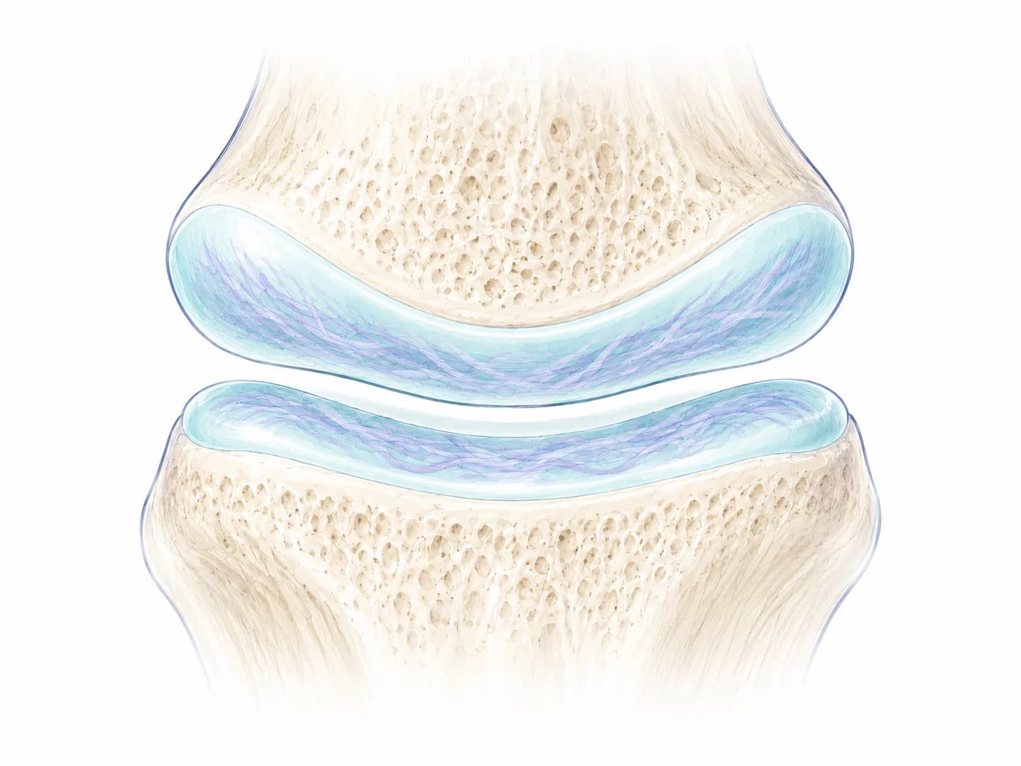 Illustration of chondroitin sulfate chains within cartilage